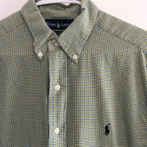 Ralph Lauren, Monroe, 100% cotton men’s large, short sleeve button down shirt